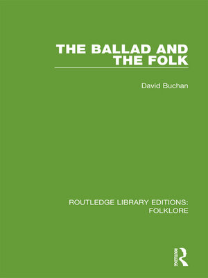 cover image of The Ballad and the Folk Pbdirect
